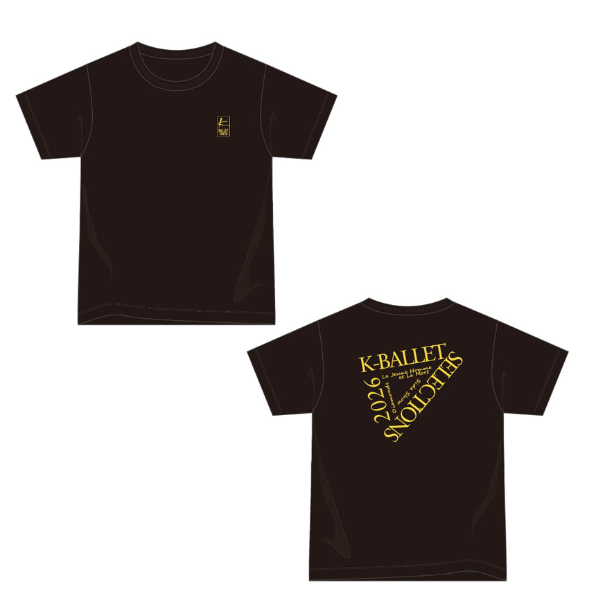 『K-BALLET SELECTIONS 2026』公演Tシャツ（黒×黄色）